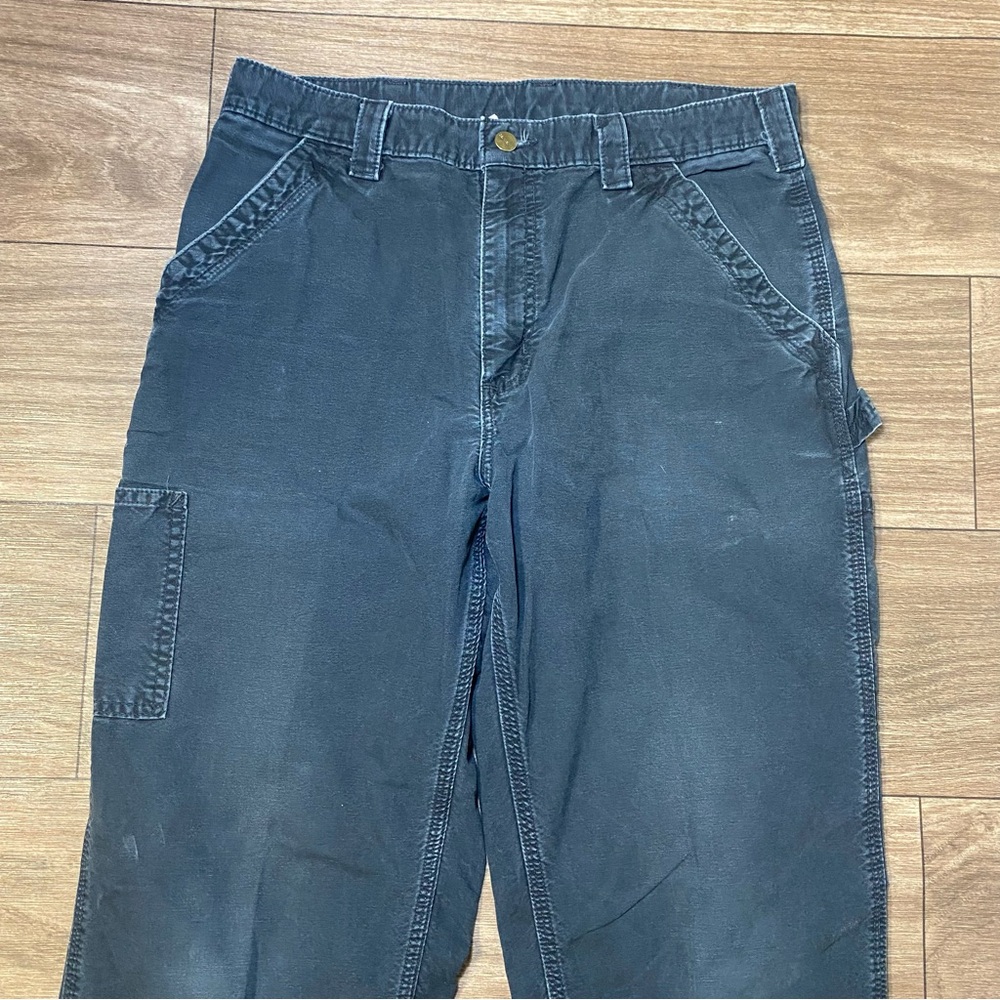 Vintage Carhartt Black Dungaree Fit  Pants black Mens 33X34